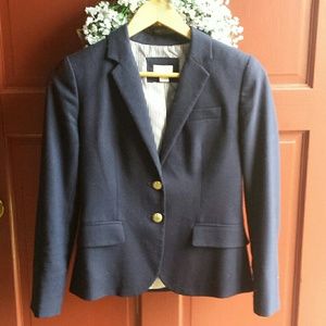 J Crew Blazer Jacket Navy Blue 0P